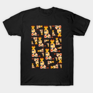 Geometric Colorful Cats T-Shirt